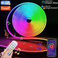 5V RGB Neon Strip Light 1M 2M 3M 5M USB Waterproof Flexible Ribbon Tape Neon Lights With Bluetooth Remote Control For Home Decor
